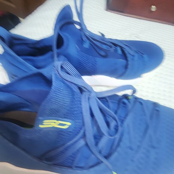 UNDER ARMOR EUC MENS SZ BLUE CURRY 5 BASKETBALL SNEAKER SHOES main image 4